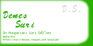 denes suri business card